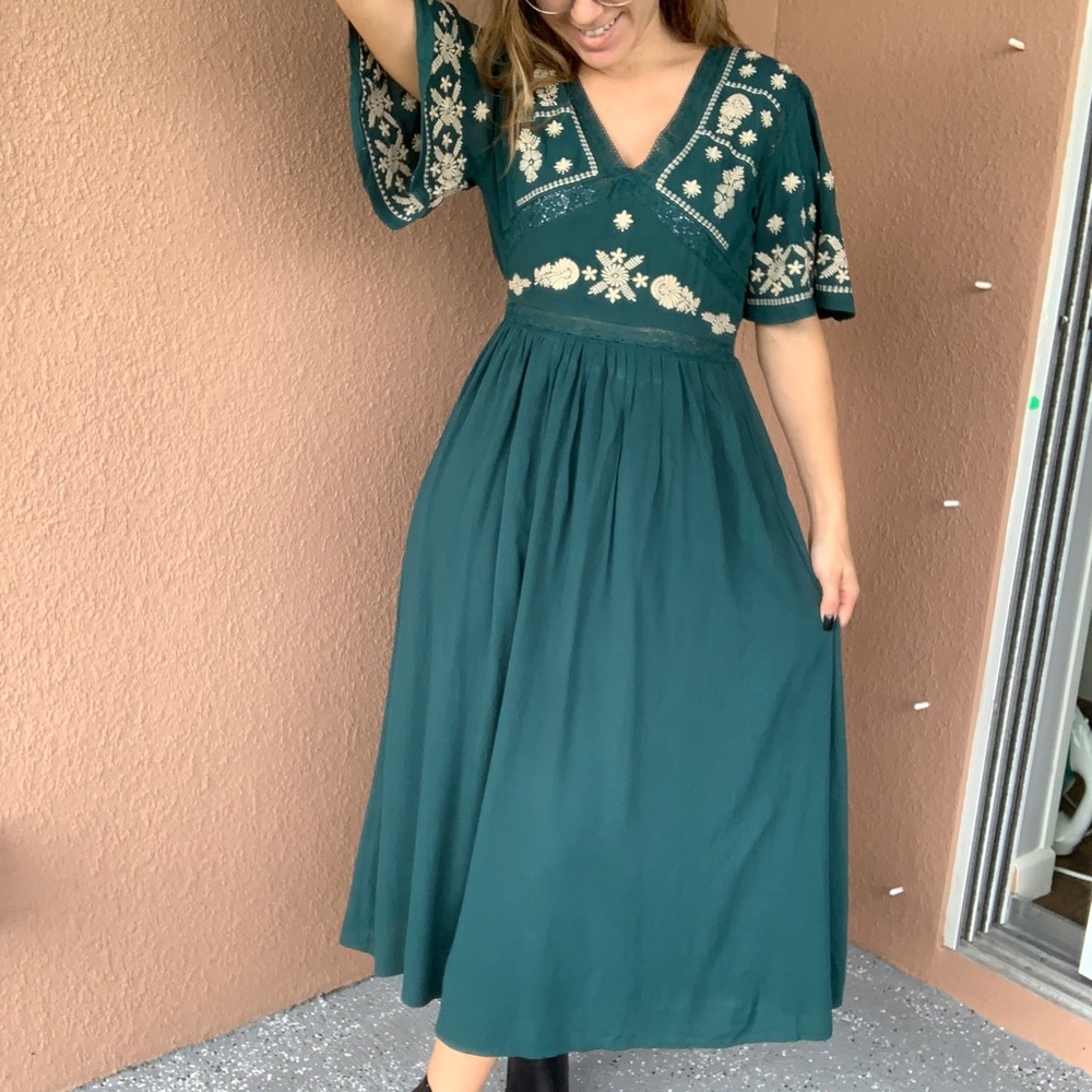 Midi Embroidered Dress